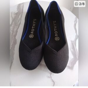Rothy's Round Toe Black Flats